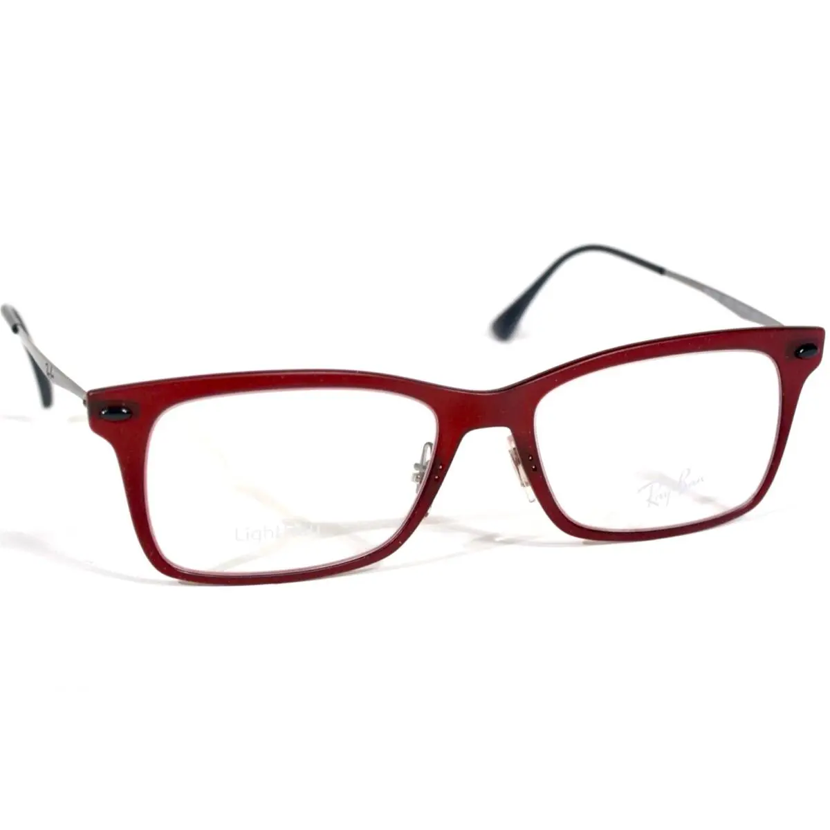 Ray Ban RB 7039 5456 Lightray Matte Dark Red Eyeglasses RX 51-18-140MM Italy