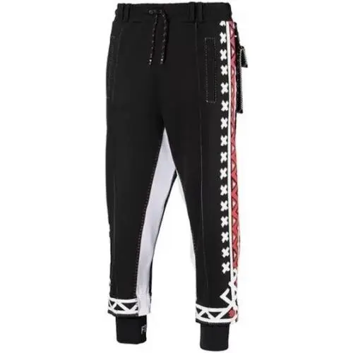 Puma x Jahnkoy Track Pants Stretch Waist Black Mens Joggers Bottoms Size Small