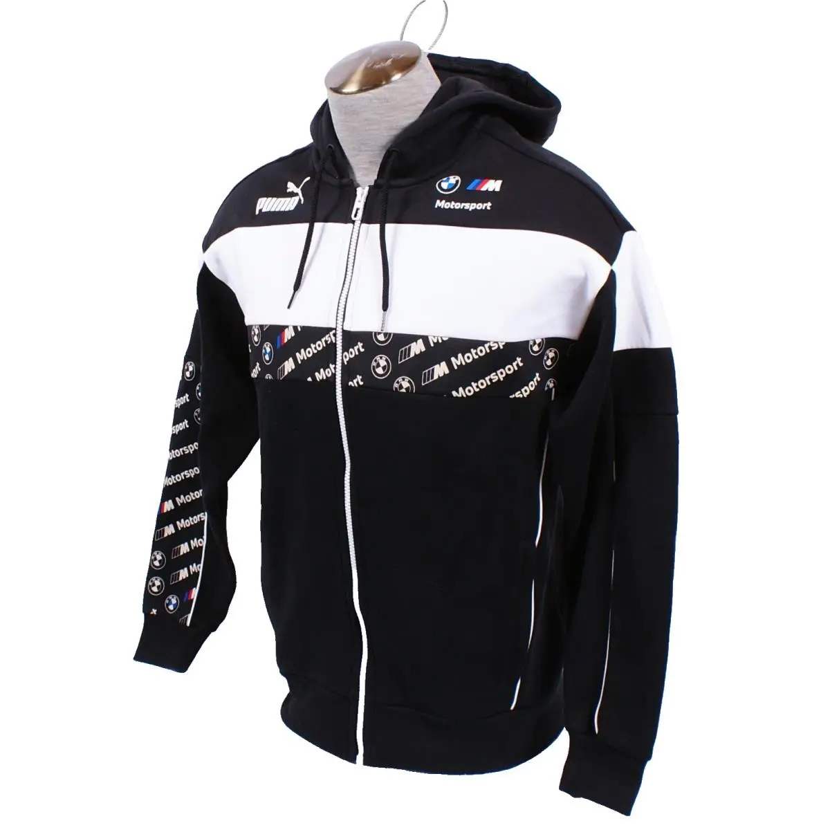 Puma clothing - BMW Motorsports Hooded Jacket - BMW Motorsports Hooded Jacket - Black & White (UPC: 196856983533) 1