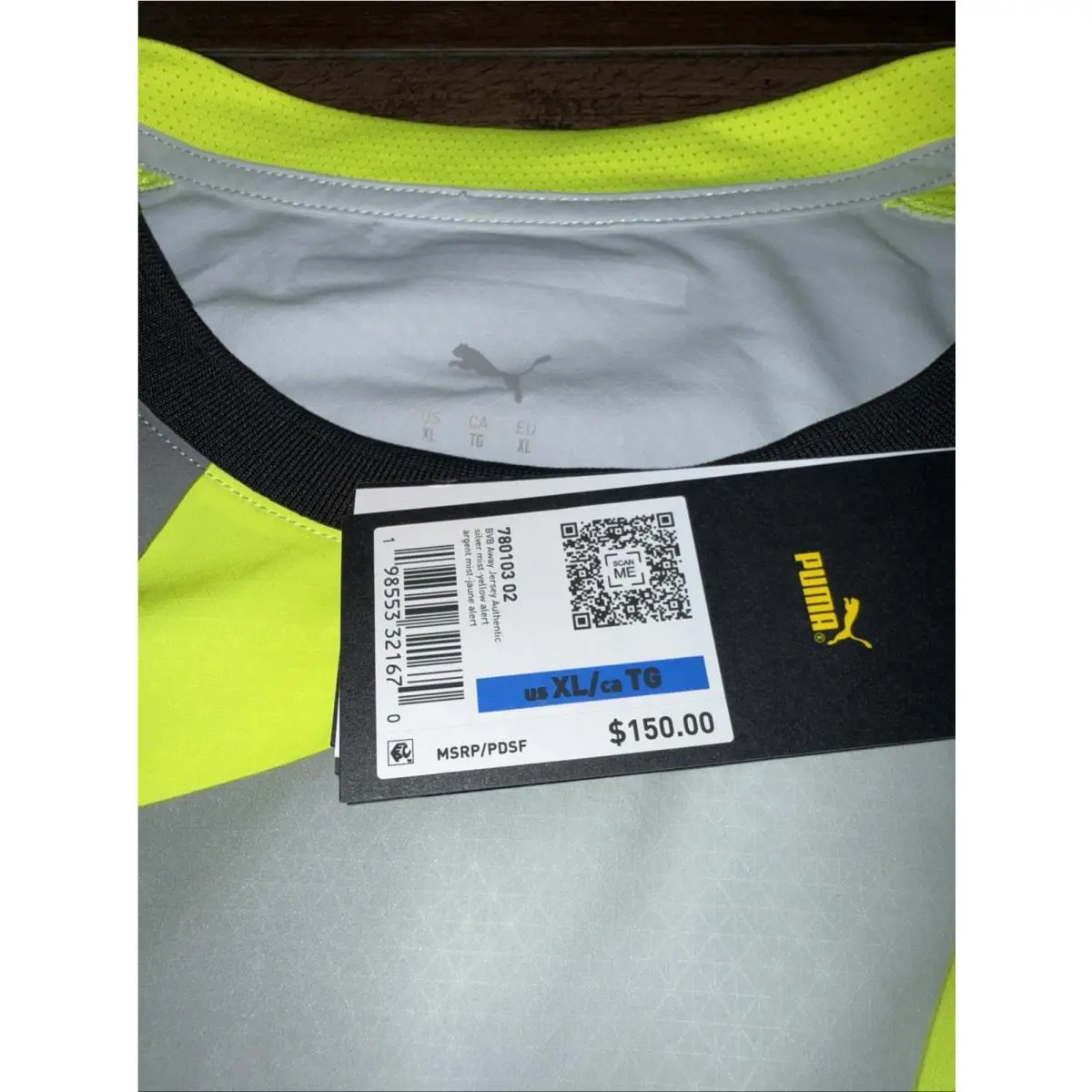 Puma clothing - PUMA Borussia Dortmund 2526 Authentic Cup Crew Neck Short Sleeve - 78011103 - Yellow (UPC: 198553321670) 9