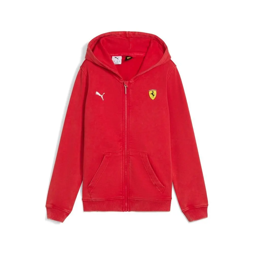 Puma Scuderia Ferrari Sportswear Hooded Sweat Full Zip Jacket Youth Boys Size L