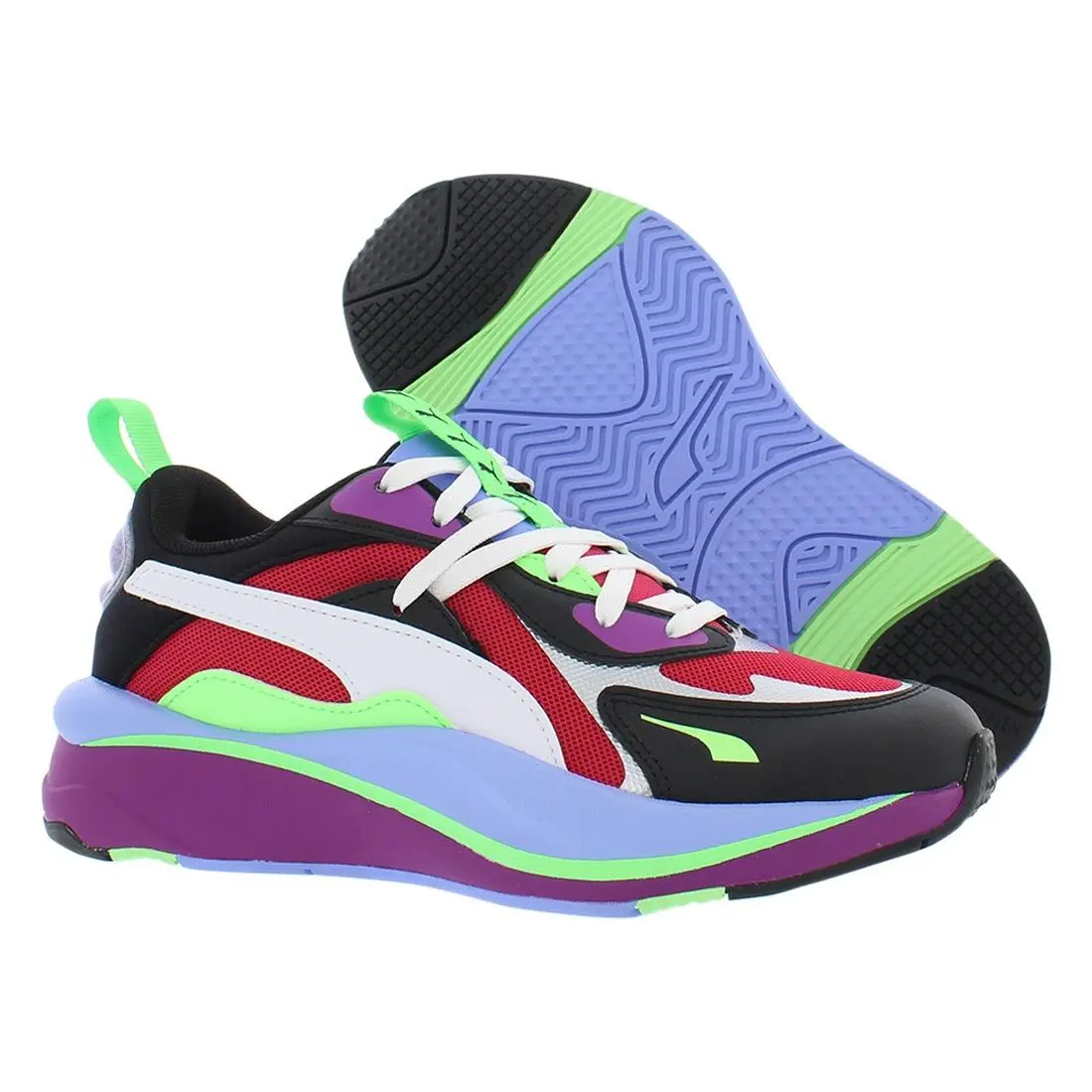 Puma Rs-curve Berry Glitz Womens Shoes Size 6 Color: Purple/volt/multi