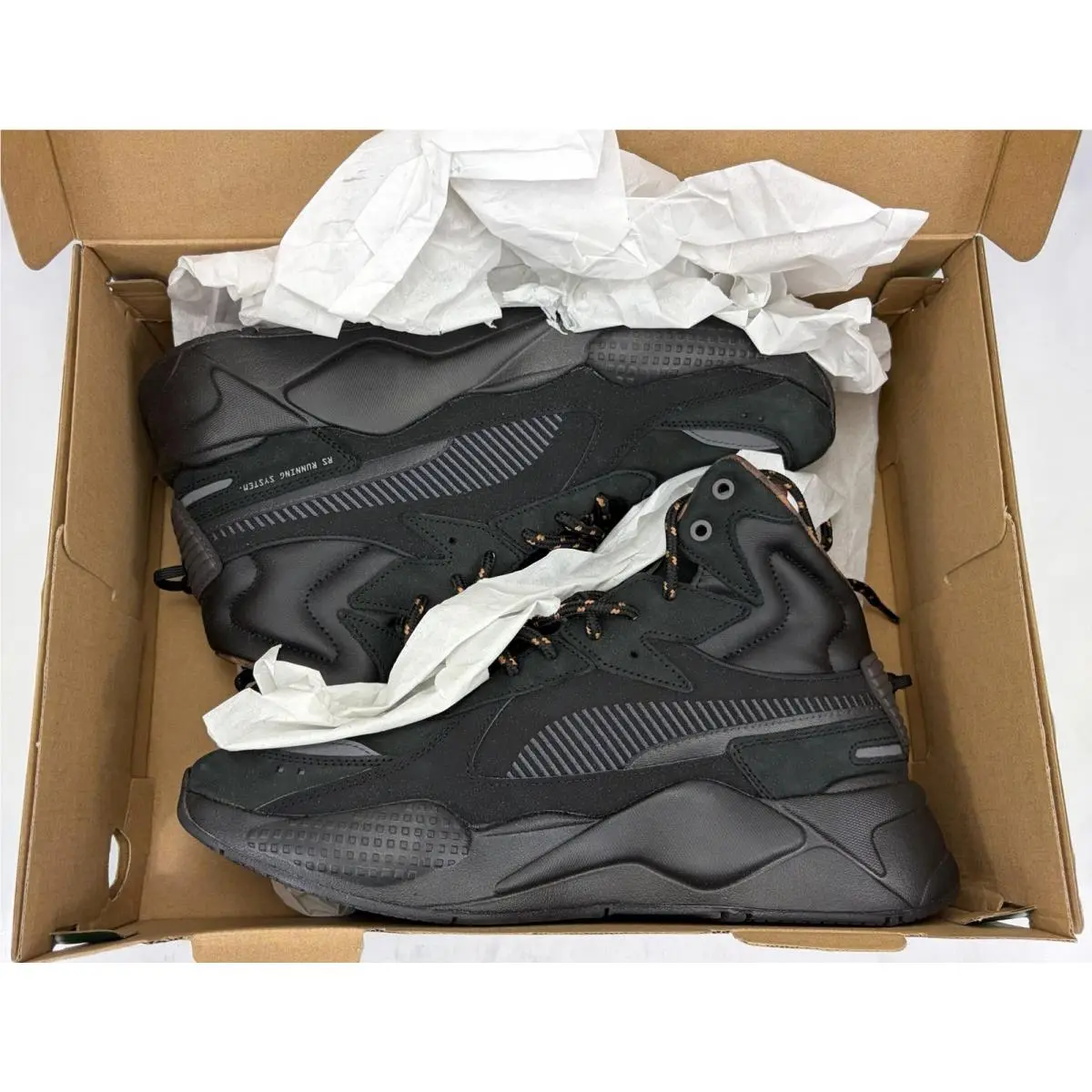Puma shoes - Puma RS-X Mid Black Ice - 405731 01 - PUMA Black-Dark Coal-Brown Mushroom (UPC: 198555548266) 10