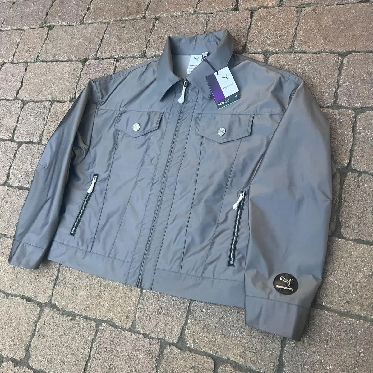 Puma x Pronounce Women`s Woven Raincell Jacket Silver Medium