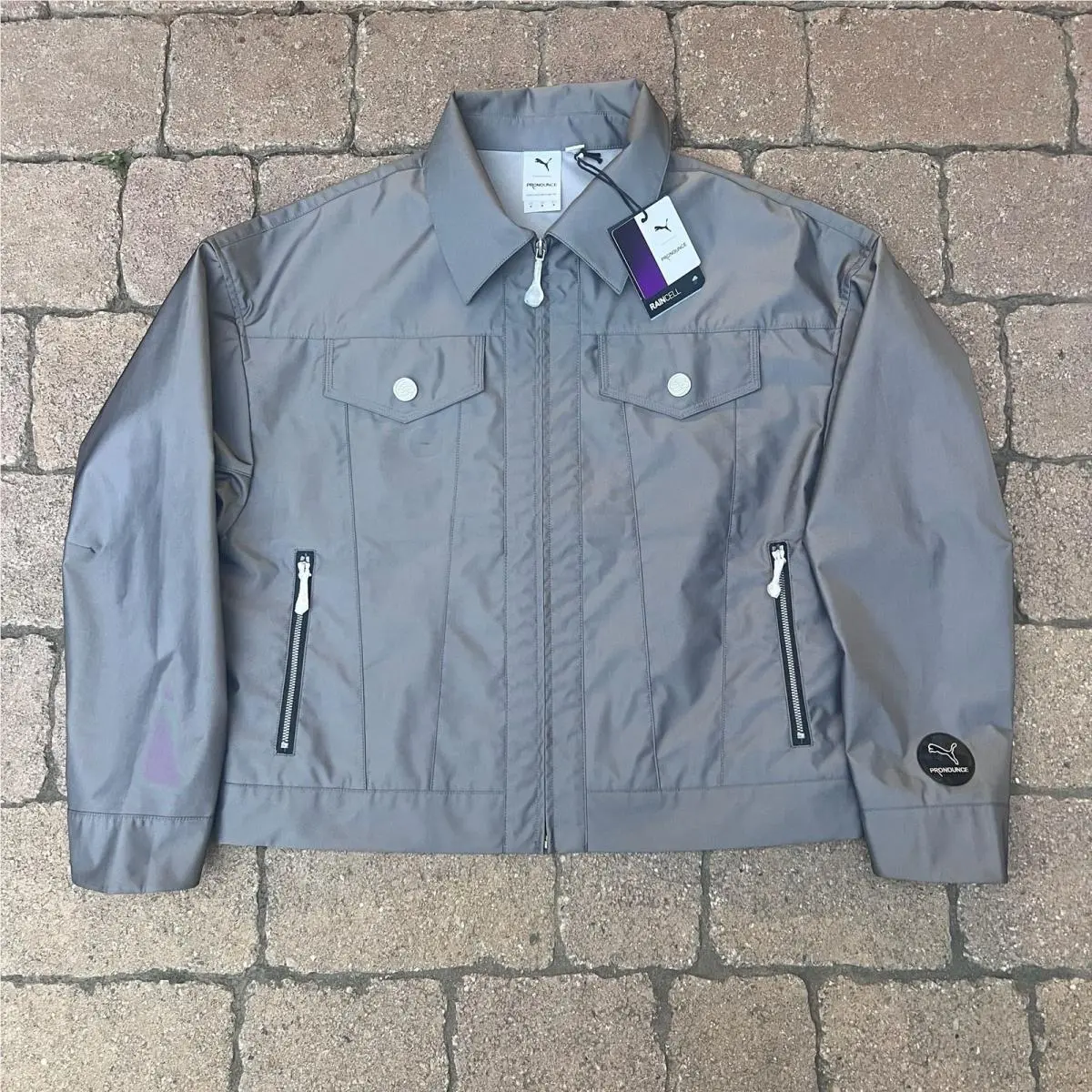 Puma clothing - PUMA x PRONOUNCE Woven Jacket - Silver 1