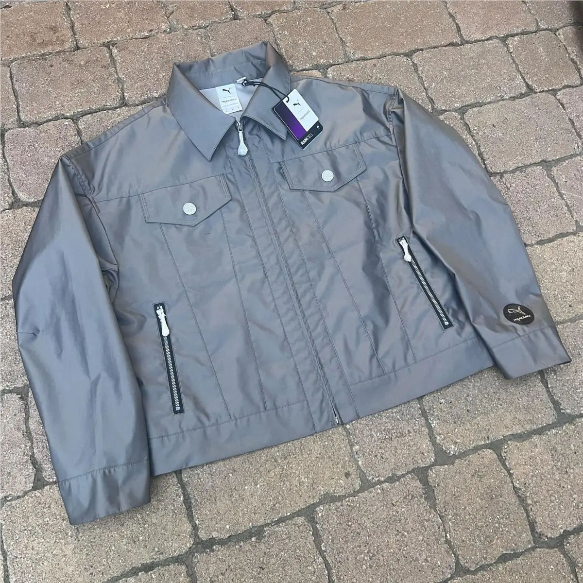 Puma clothing - PUMA x PRONOUNCE Woven Jacket - Silver 2