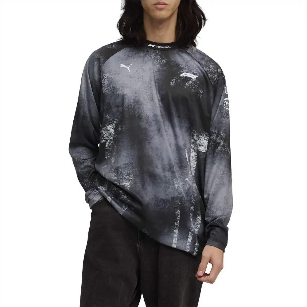 Puma clothing - PUMA F1 Crew Neck Long Sleeve Pullover Shirt - 63526901 - Black (UPC: 198555812473) 1