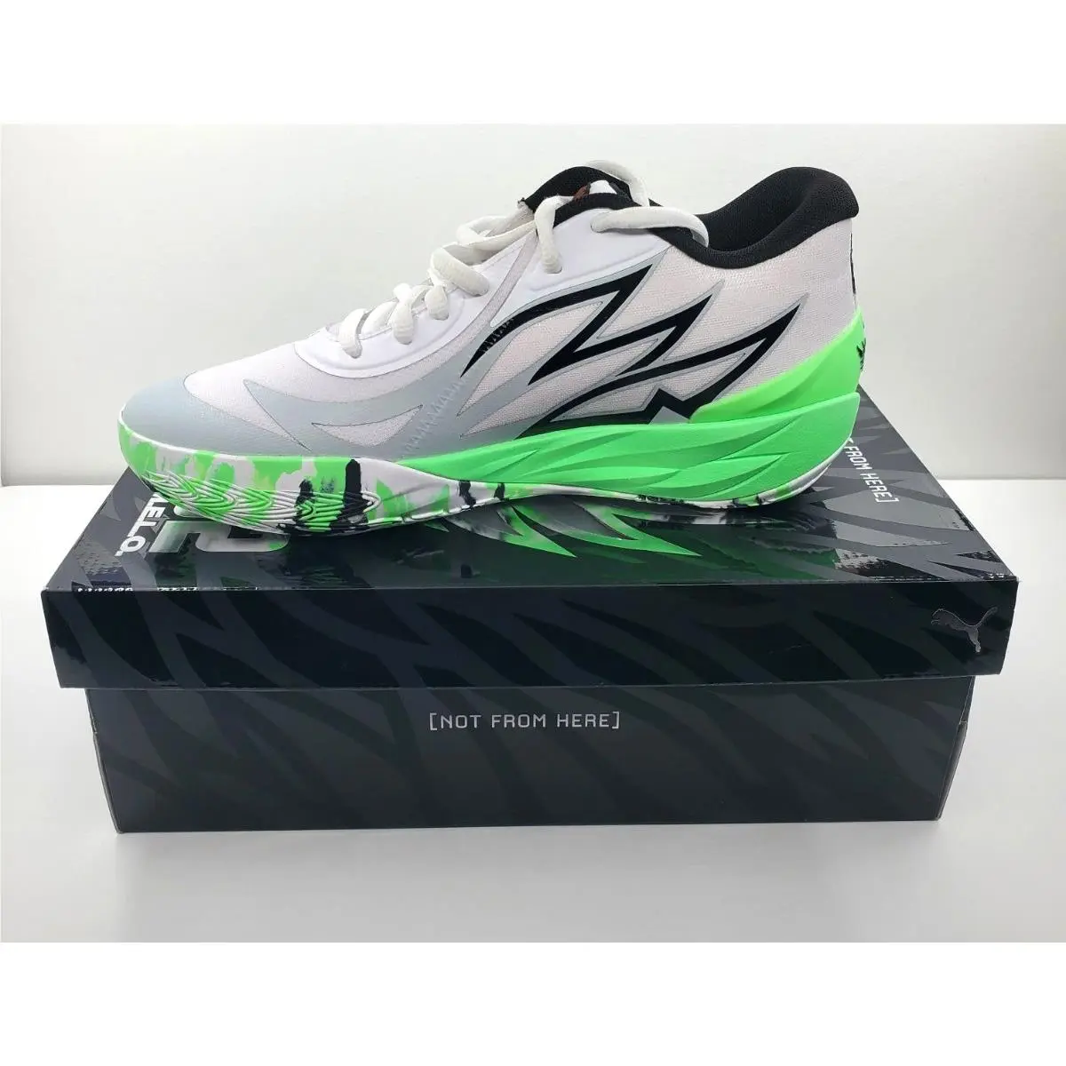 Puma shoes - PUMA MB 02 - 379408-01 - White, Manufacturer: Elektro Green/White 4