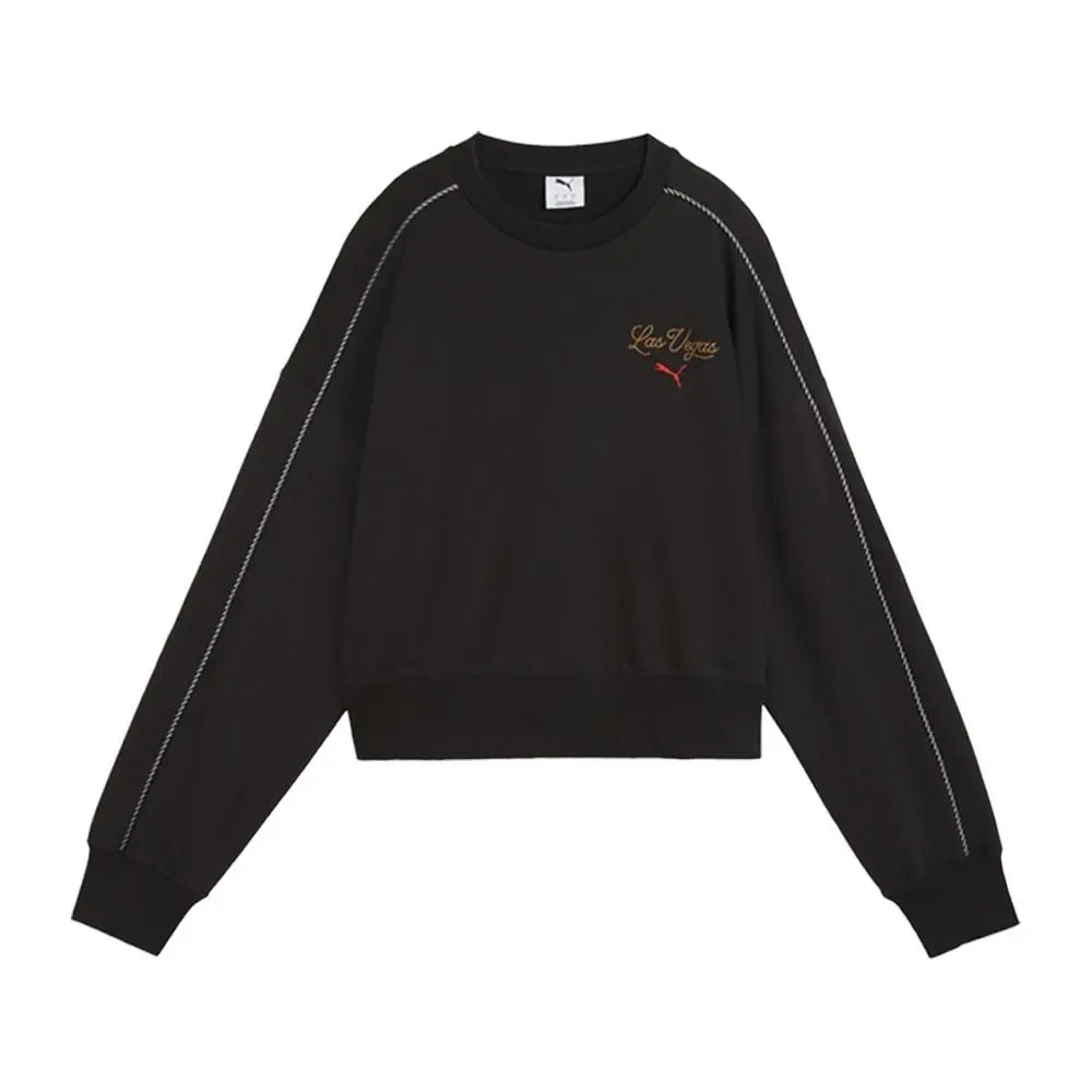 Puma Wardrobe Essentials Las Vegas Crew Neck Long Sleeve Sweatshirt Womens Size