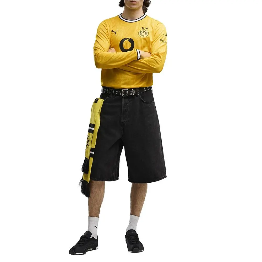 Puma clothing - PUMA Borussia Dortmund Home Logo Crew Neck Long Sleeve Soccer Jer - 78775101 - Yellow (UPC: 199261526357) 4