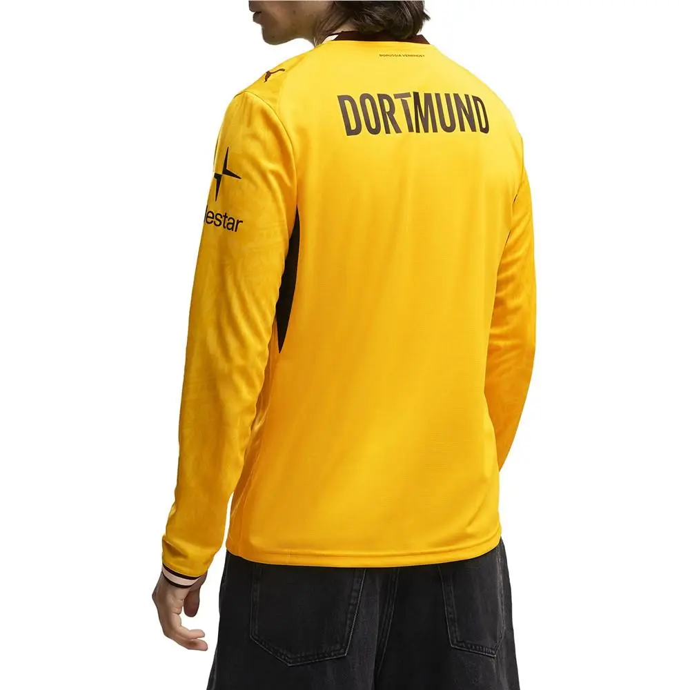 Puma clothing - PUMA Borussia Dortmund Home Logo Crew Neck Long Sleeve Soccer Jer - 78775101 - Yellow (UPC: 199261526357) 2