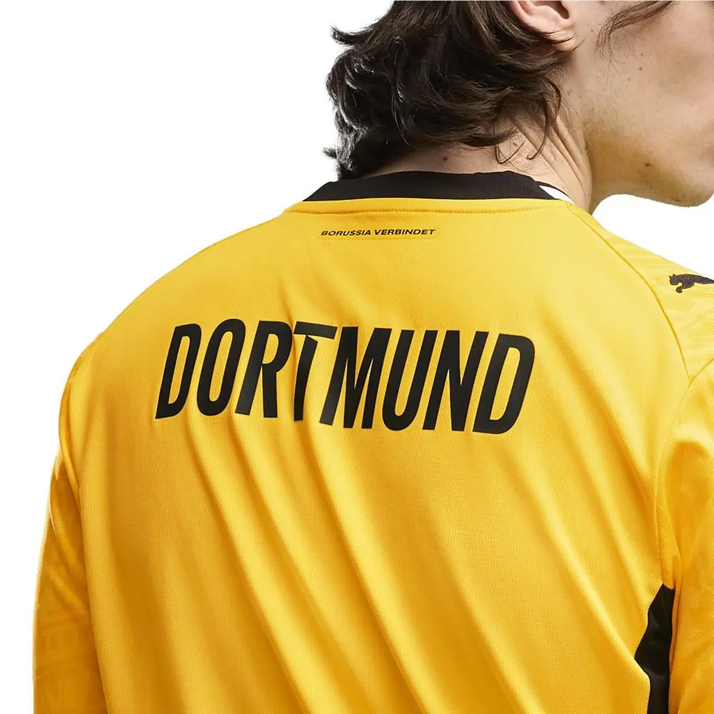 Puma clothing - PUMA Borussia Dortmund Home Logo Crew Neck Long Sleeve Soccer Jer - 78775101 - Yellow (UPC: 199261526357) 3