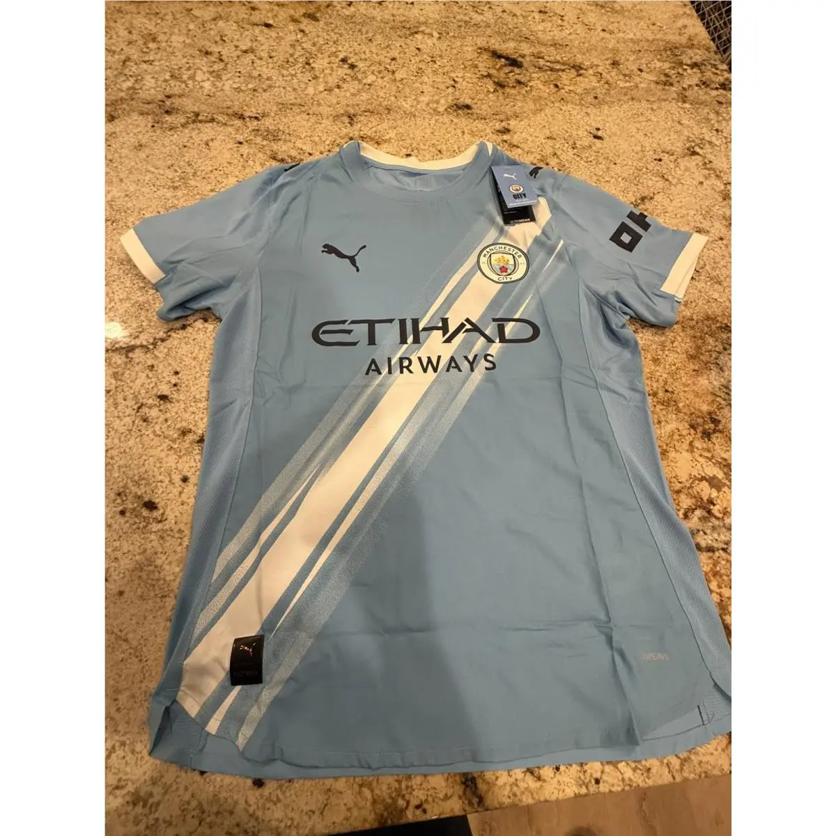 Puma Manchester City F.c. Crew Neck Short Sleeve Home Soccer Jersey Me
