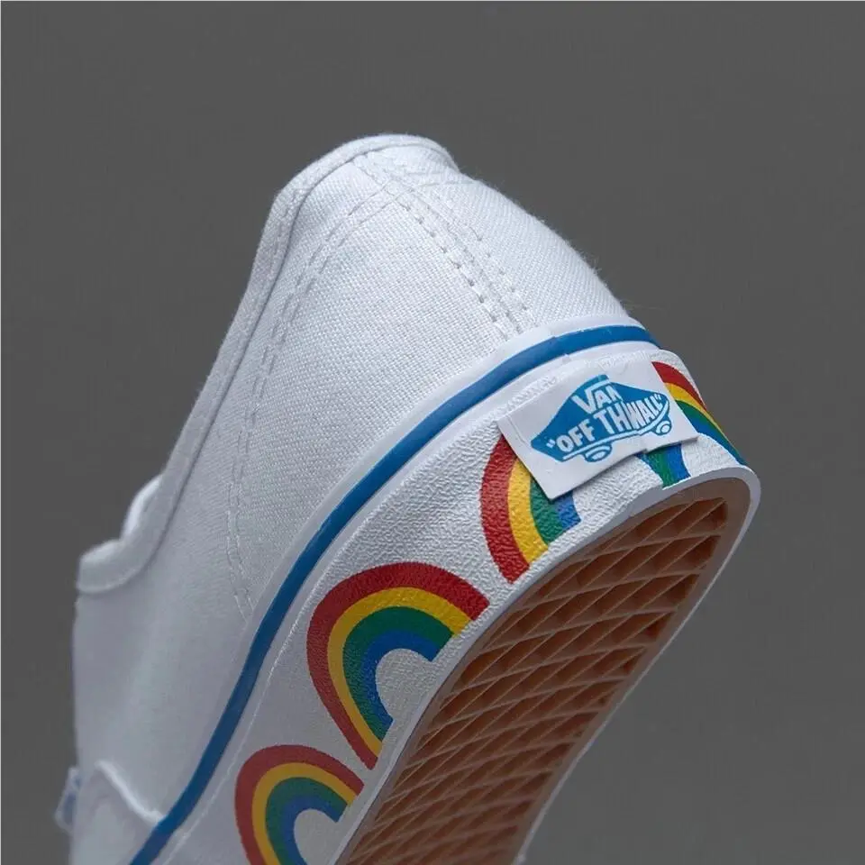 Vans shoes - VANS Authentic - Authentic - White/ Rainbow 3