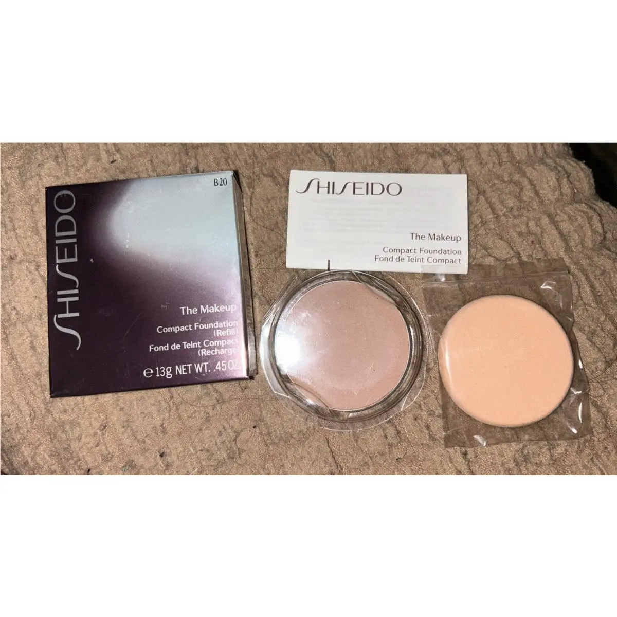 Shiseido The Makeup Compact Foundation Refill B 20 Natural Light Beige B20 .45