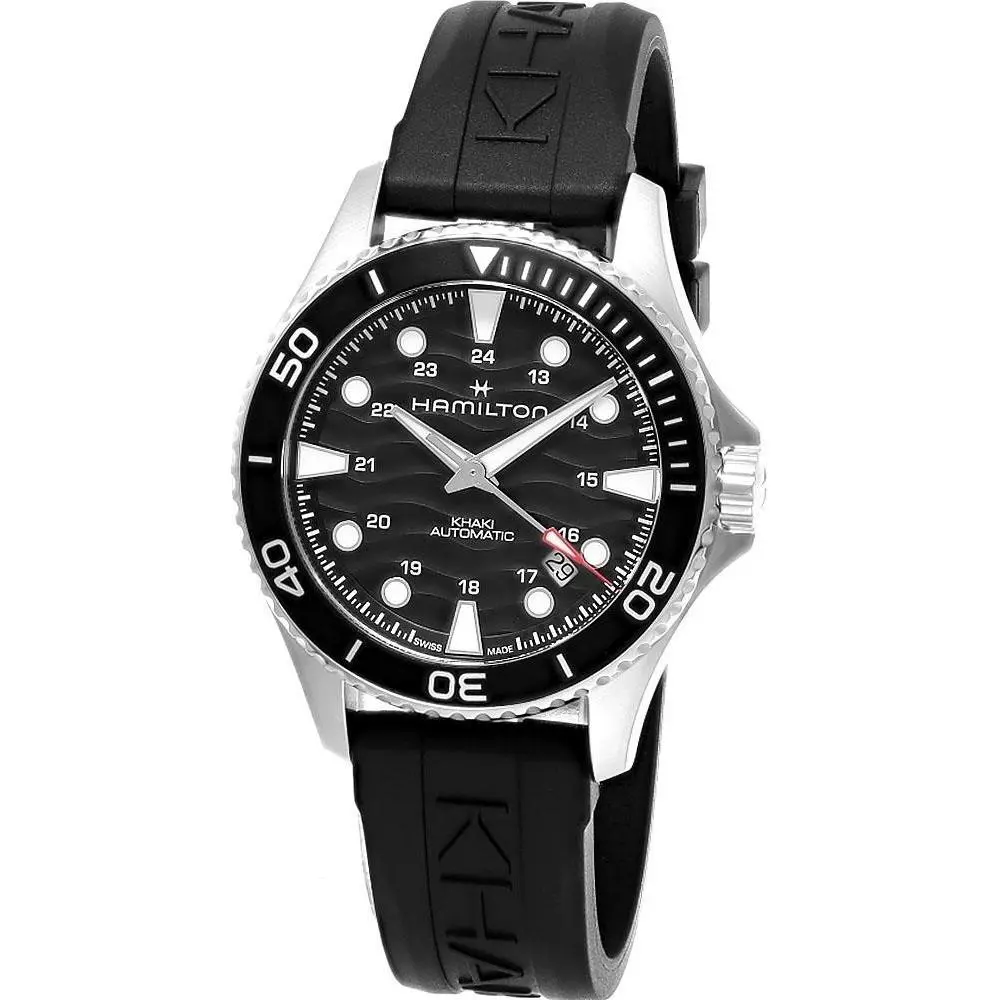 Hamilton Khaki Navy Scuba Automatic 40mm Black Rubber Men`s Watch H82415330 - Dial: Black, Band: Black, Bezel: Black