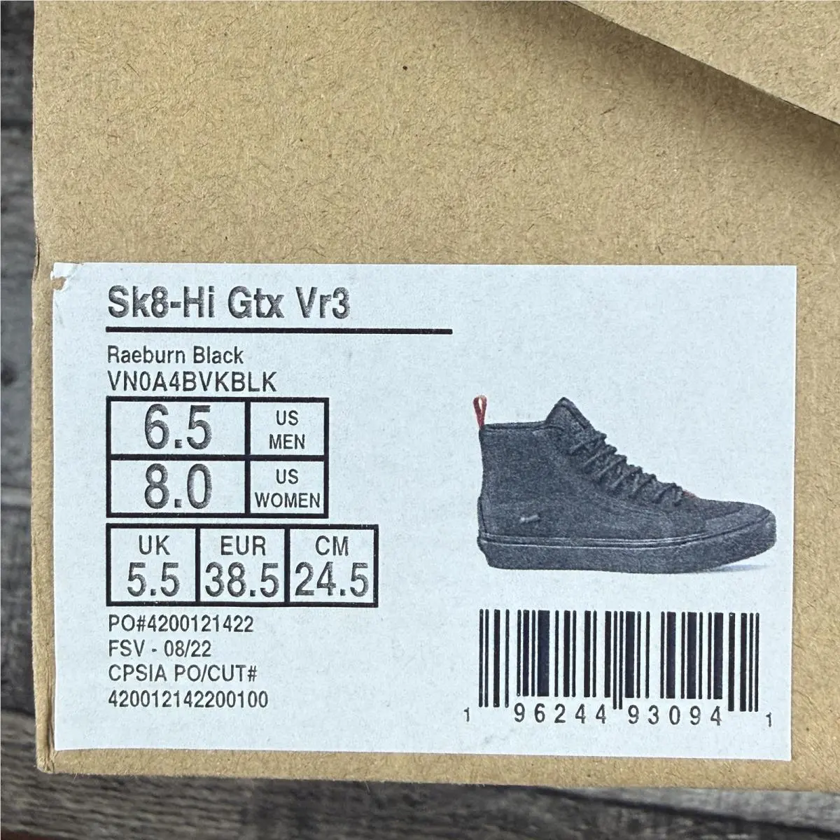 Vans shoes - Vans Sk8-Hi GTX VR3 - GTX - Black 14