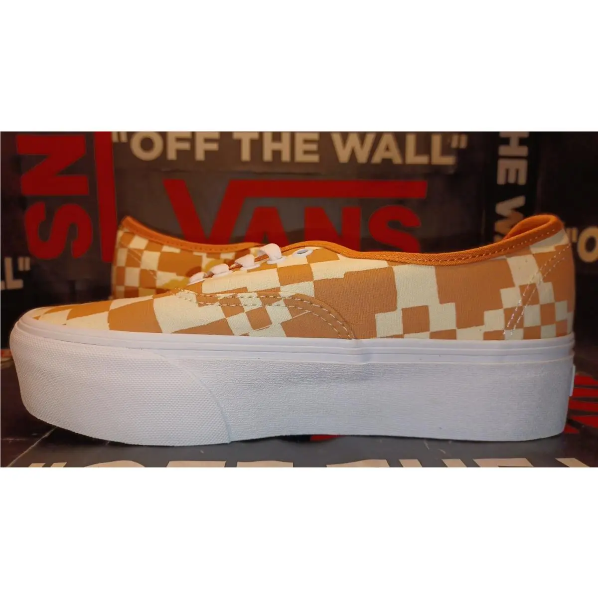 Vans Men`s 7.5/Women`s 9 Stacked Multi Checkered Sandstone VN0AKXXSST