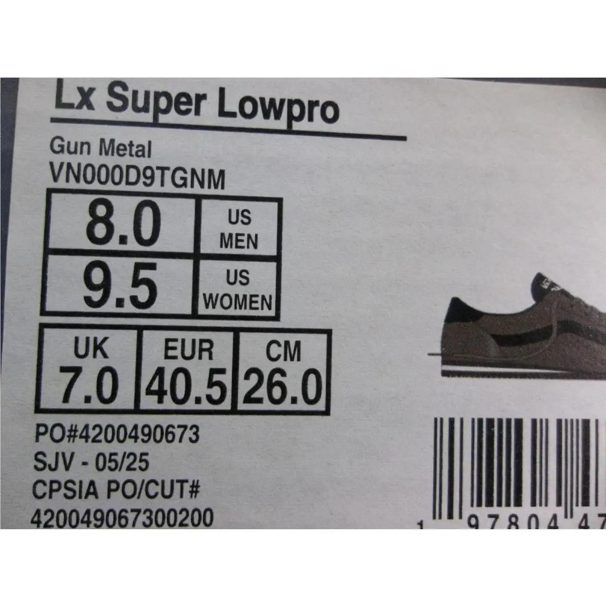 Vans shoes - VANS LX SUPER LOWPRO - SUPER LOWPRO - GUN METAL 3
