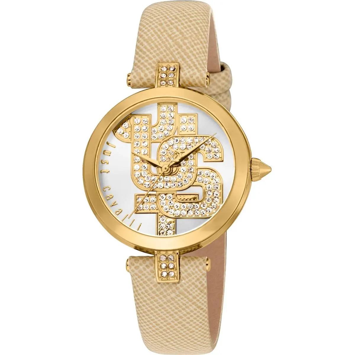 Just Cavalli Women`s Maiuscola Silver Dial Watch - JC1L241L0025