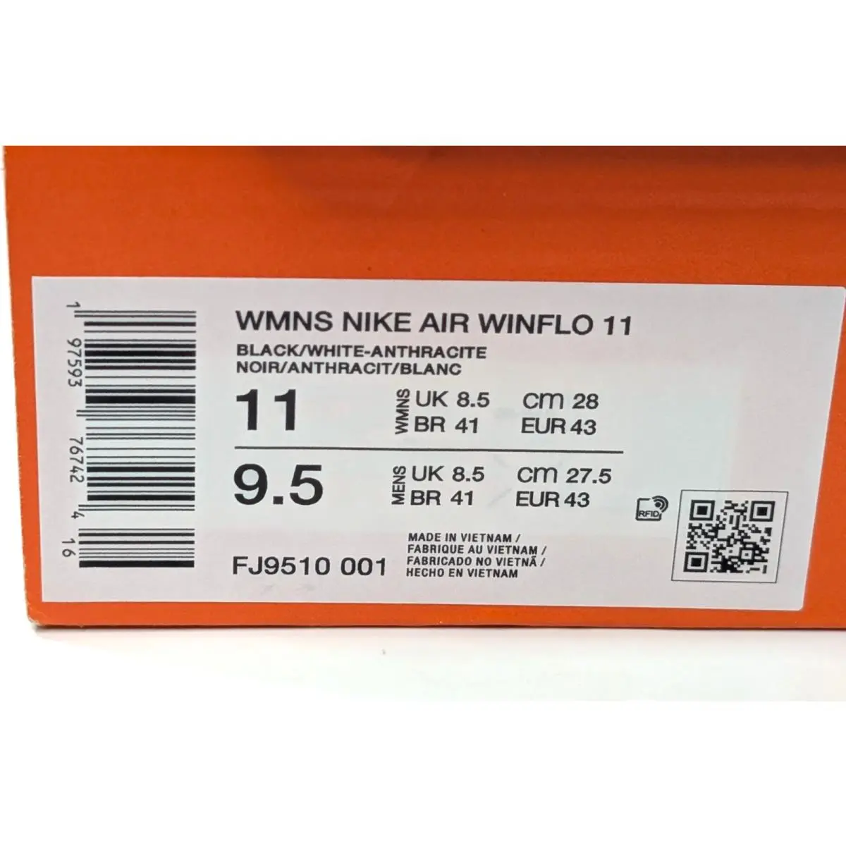 Nike shoes - Nike Air Winflo 11 - Air Winflo - FJ9510-001 - Black/White 10