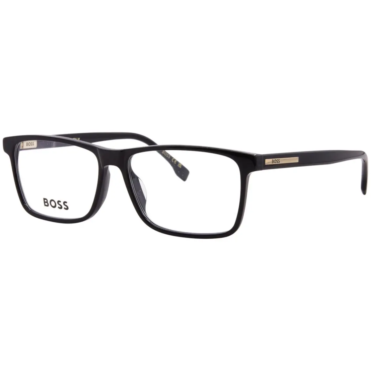 Hugo Boss 1920/G/U 807 Eyeglasses Men`s Black Full Rim Rectangle Shape 58mm