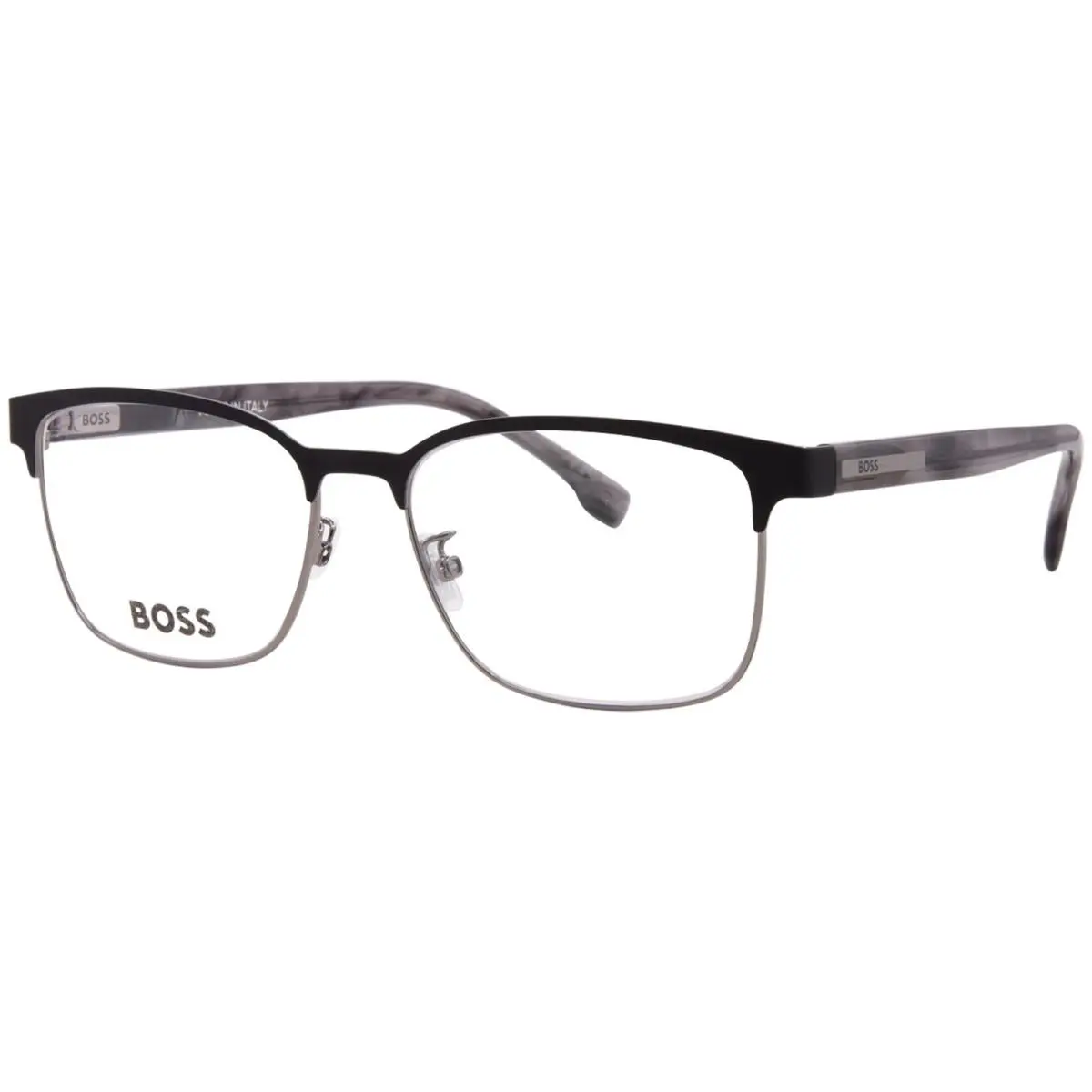 1921/G/U 2M2 Eyeglasses Men`s Black/gold Full Rim Rectangle Shape 54mm by Hugo Boss