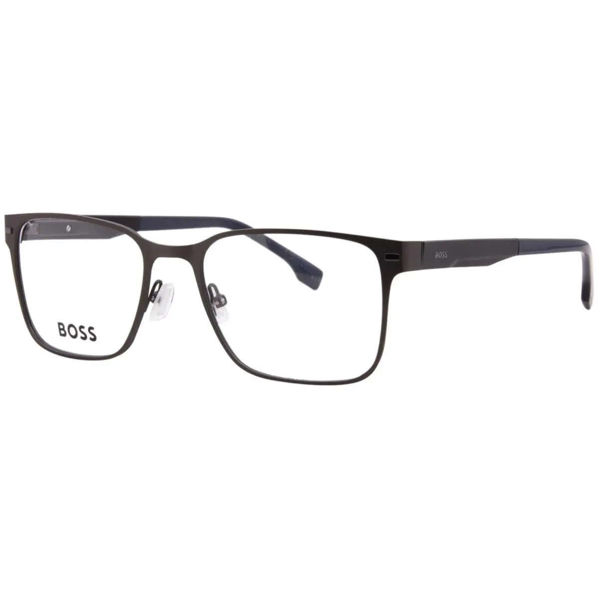 Hugo Boss 1842 R80 Eyeglasses Men`s Matte Dark Ruthenium Full Rim Rectangle 55mm