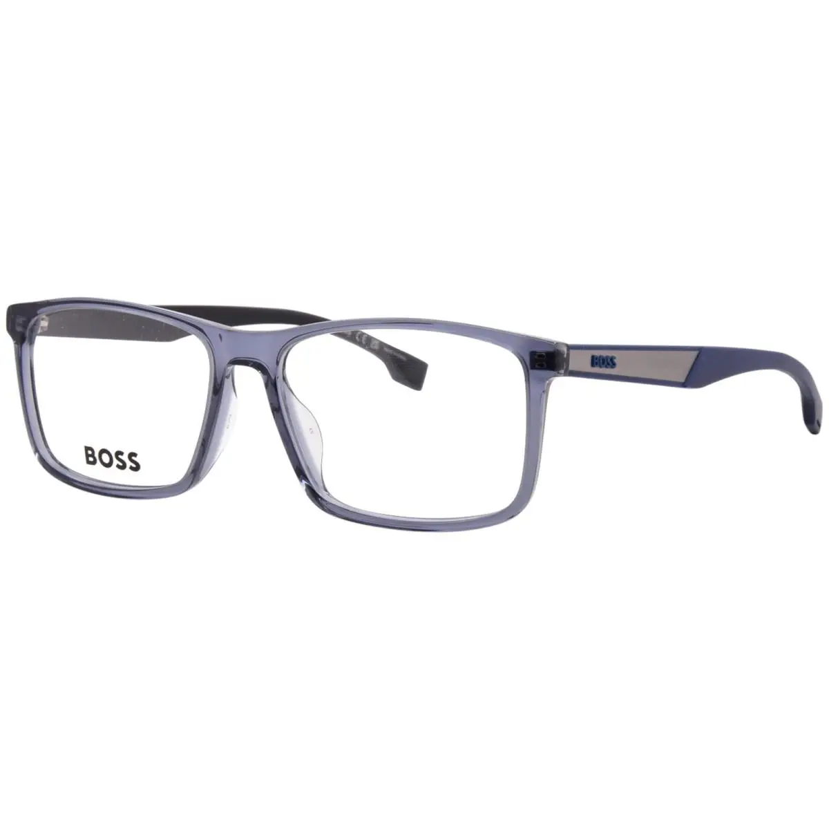 Hugo Boss 1768/G Pjp Eyeglasses Men`s Blue Full Rim Rectangle Shape 57mm