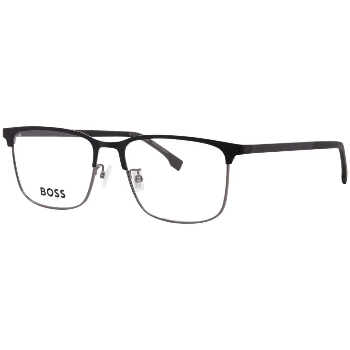 Hugo Boss 1802/F/US Rzz Eyeglasses Men`s Matte Black/ruthenium Full Rim 55mm