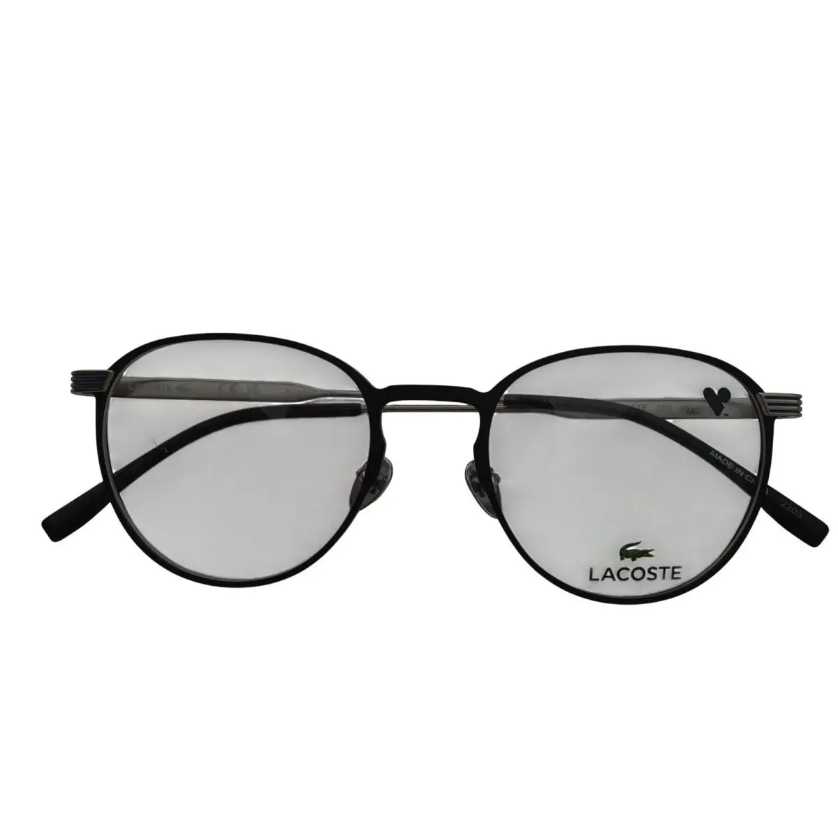 Lacoste L2284E 002 Matte Black Aluminum Round Eyeglasses Frames 51-20-145