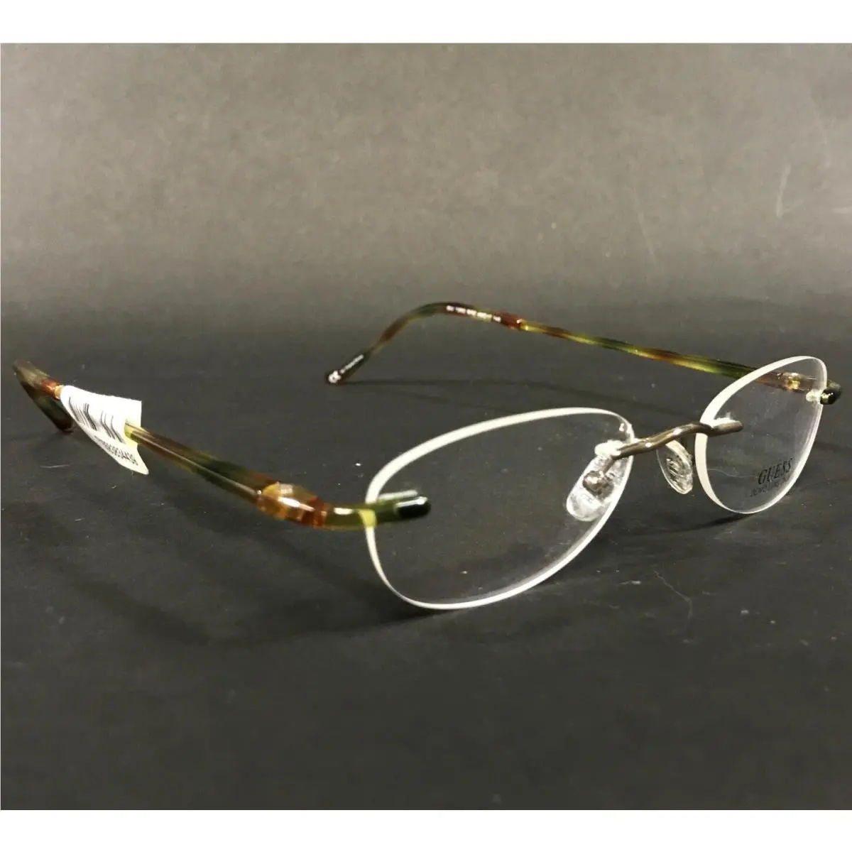 Guess Eyeglasses Frames GU1262 Brz Brown Tortoise Round Rimless 48-17-145