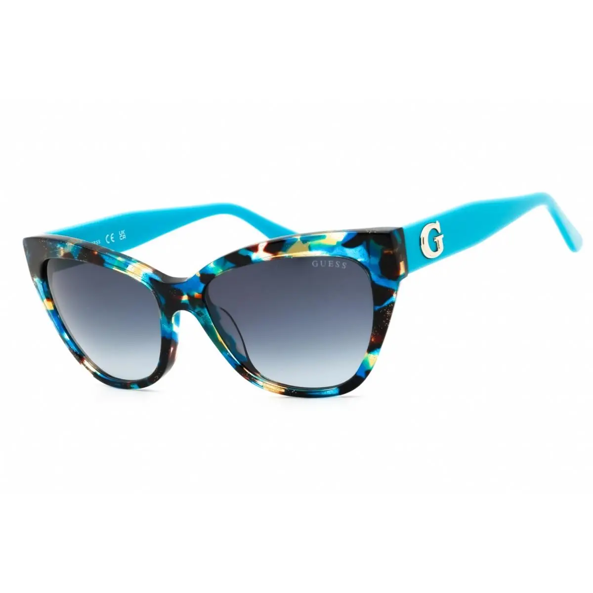 Guess GU00204 87P Shiny Turquoise Havana/green Gradient 55-17-140 Sunglasses