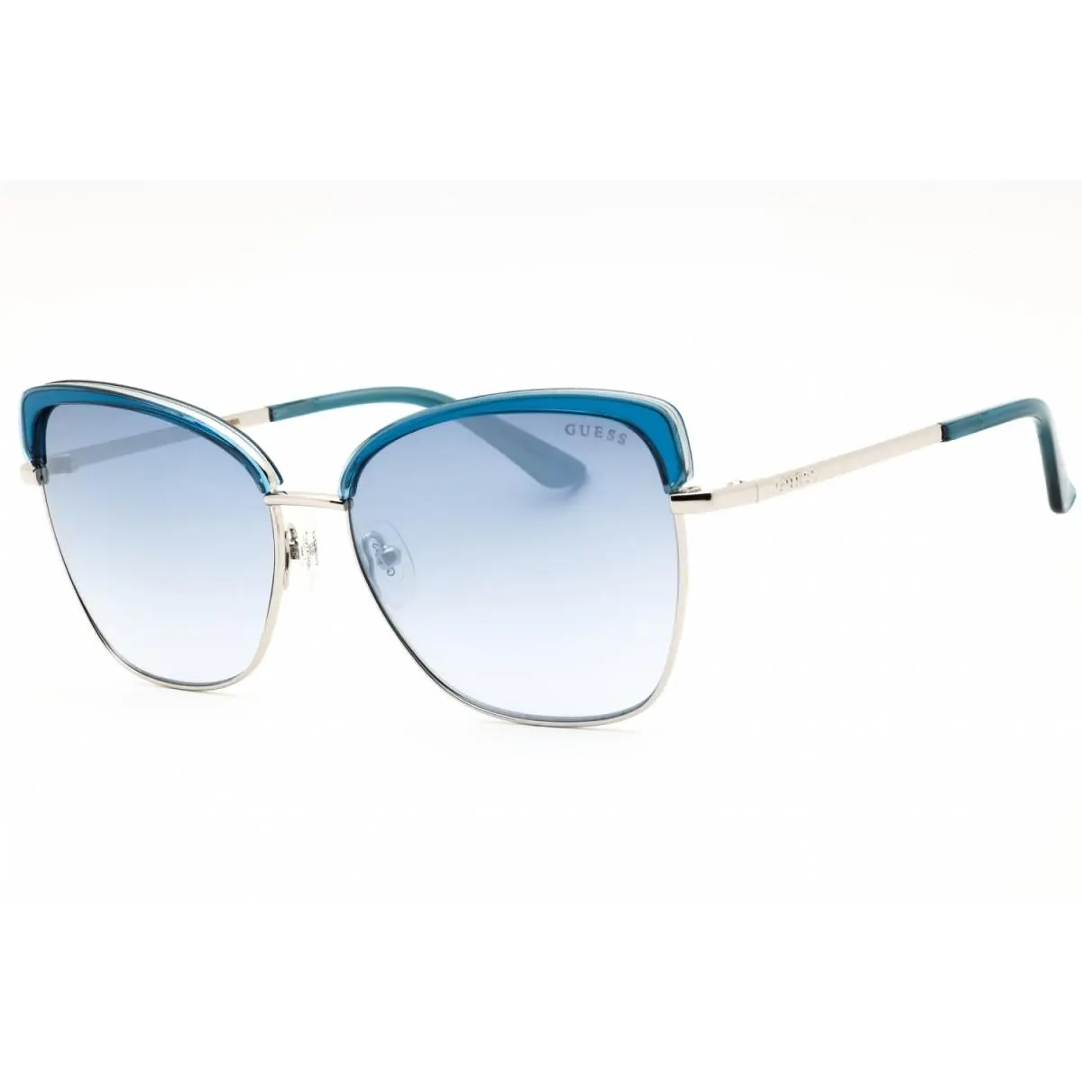 GU7738 90W Shiny Blue/blue Gradient 58-16-140 Sunglasses by Guess