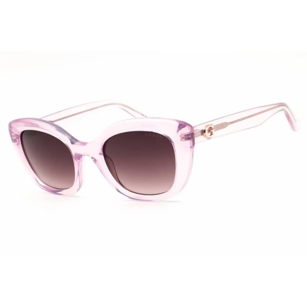 Guess Women`s Sunglasses Cat Eye Shape Shiny Lilac Full Rim Frame GU00196 78F