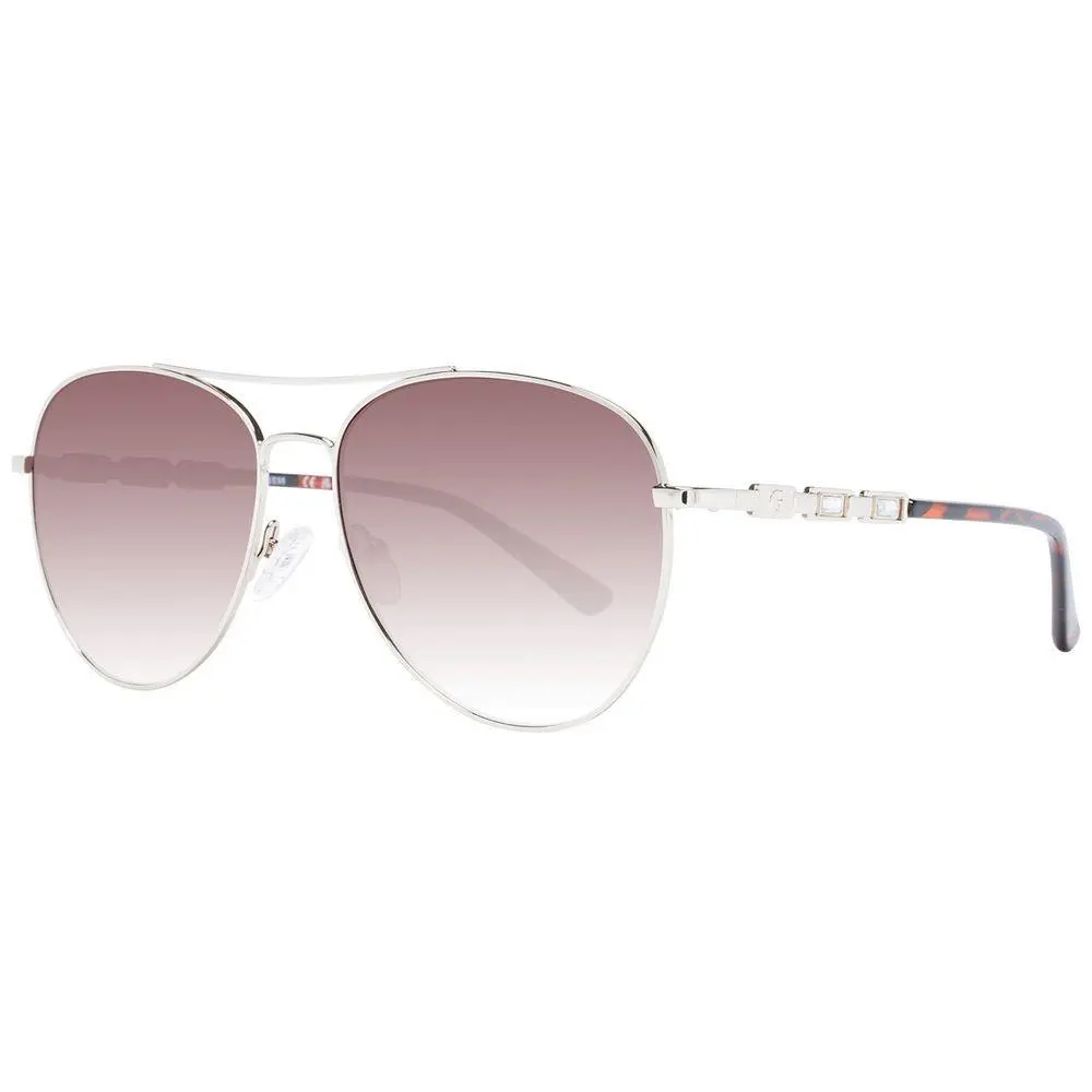 Silver Metal Sunglasses by Guess