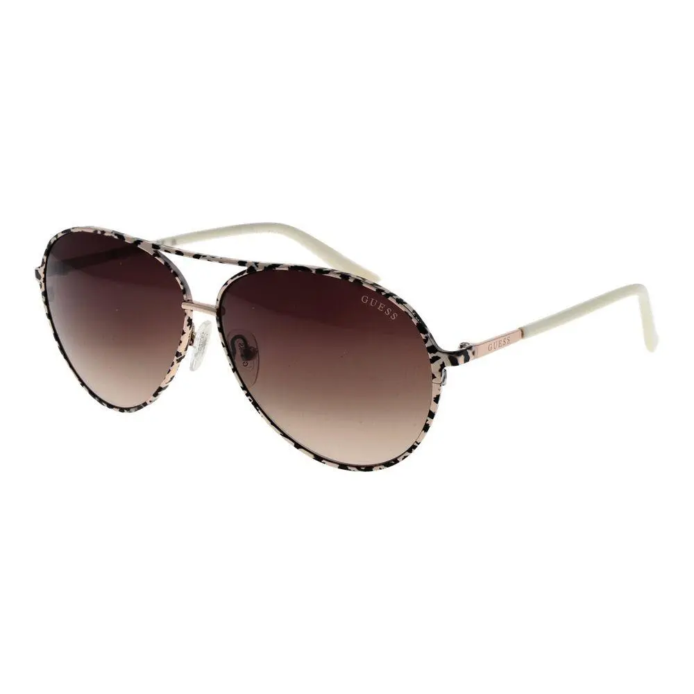 Beige Metal Sunglasses by Guess