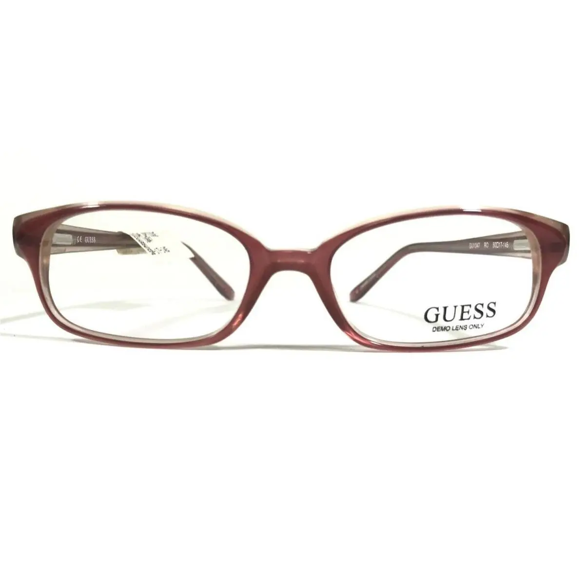 Guess Eyeglasses Frames GU1047 RO Pink Rectangular Full Rim 50-17-145
