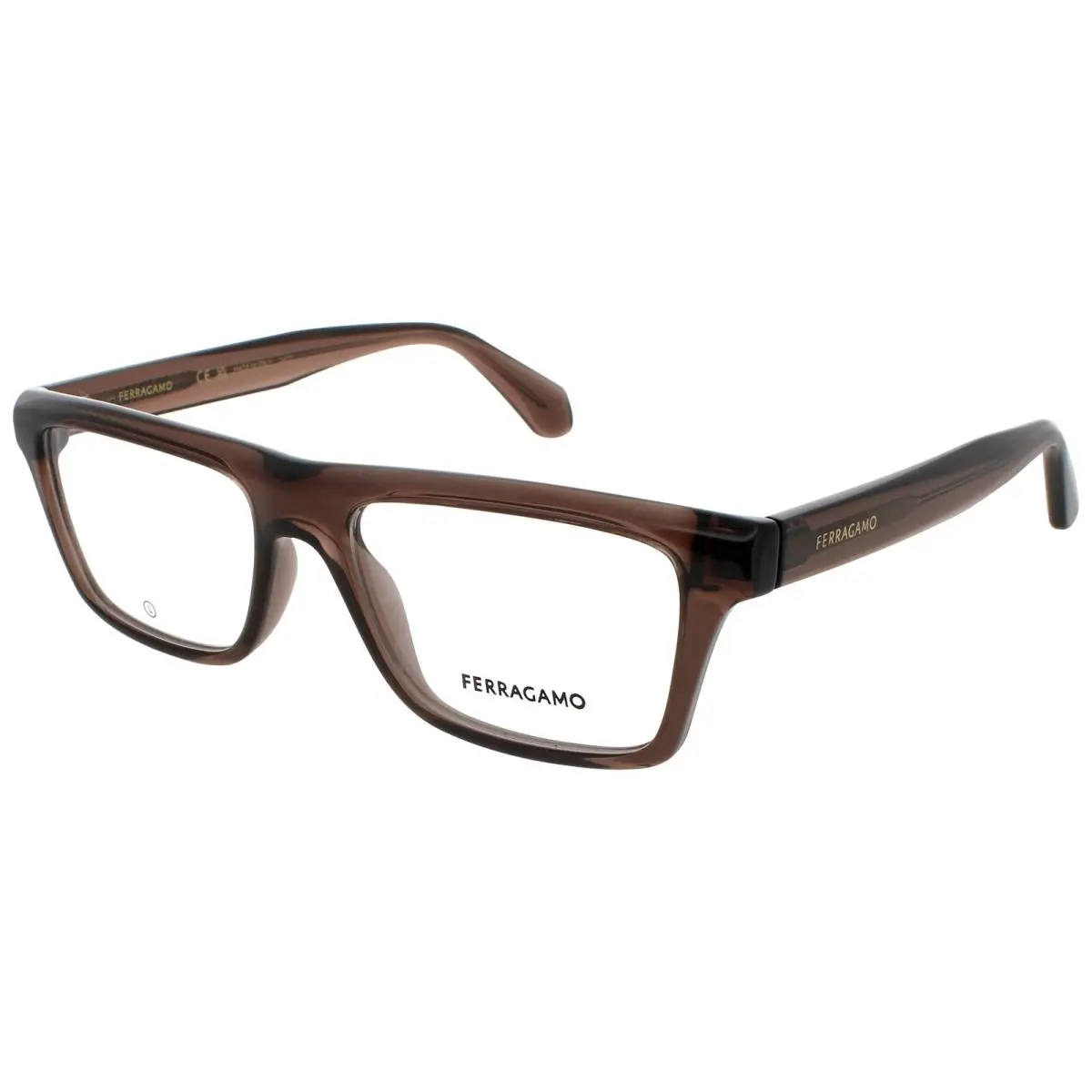 SF SF2988 232 54 Eyeglasses Transparent Brown Frame 54 mm by Salvatore Ferragamo