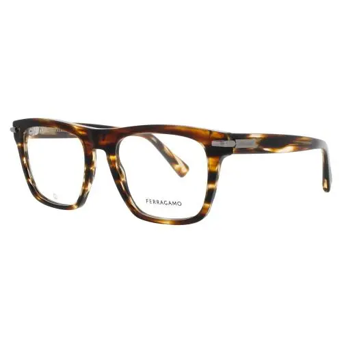 Salvatore Ferragamo SF SF3015 216 53 Eyeglasses Striped Brown Frame 53 mm