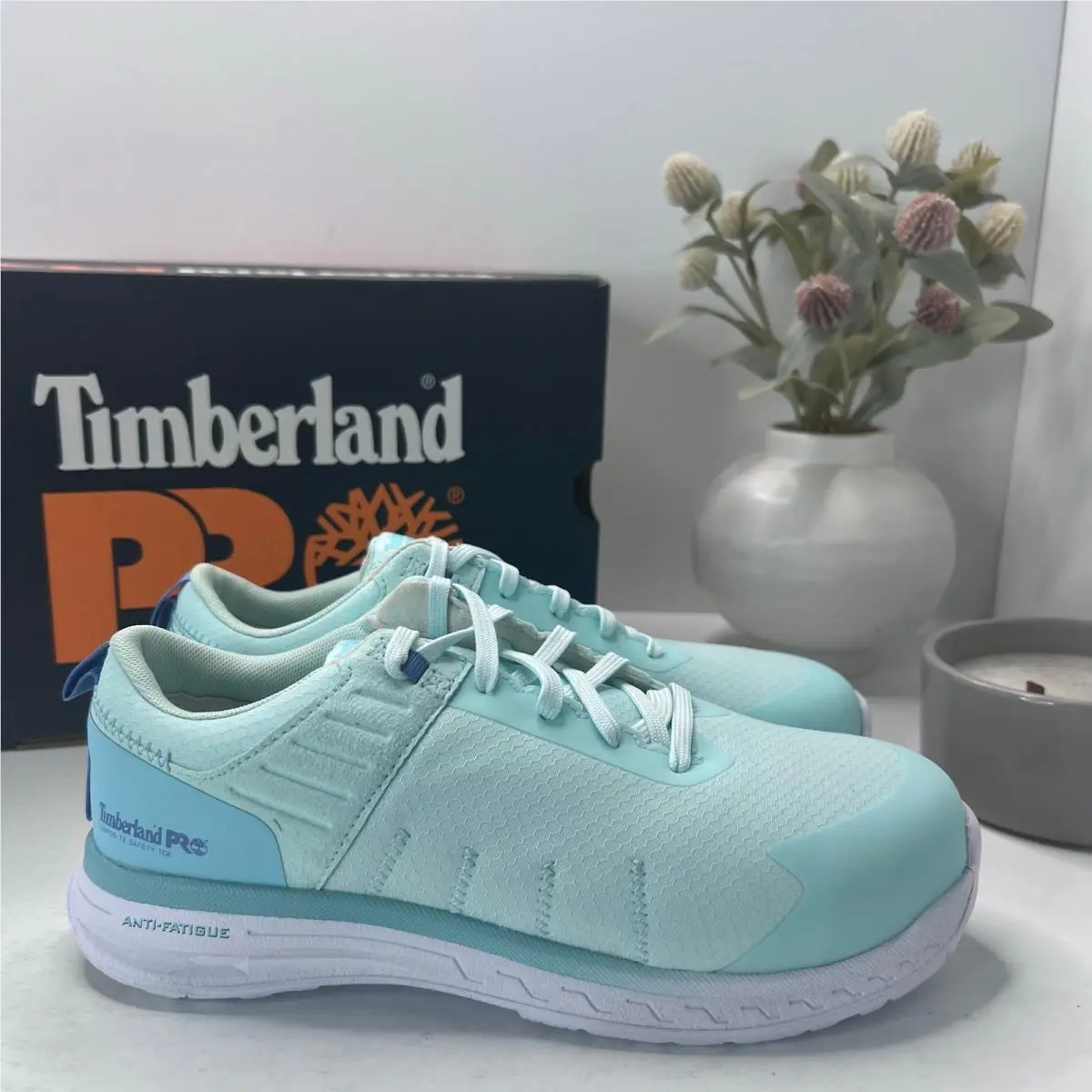 Timberland Pro Overdrive Composite Safety Toe Sneaker Aqua Women 7
