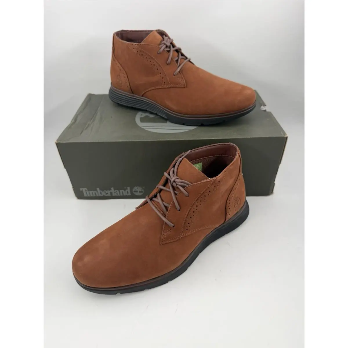 Timberland Mens Franklin Park - SZ 7- Brown Waterproof Suede Chukka Boots Shoes