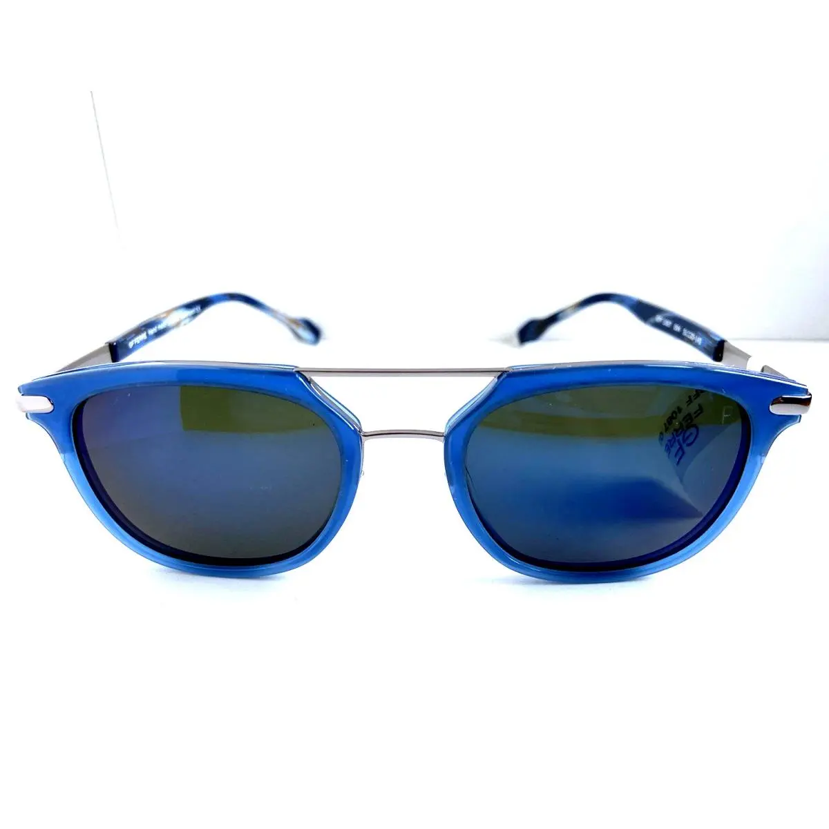 Polarized  Gff 1087 004 Round Blue 51mm Men`s Sunglasses by Gianfranco Ferre
