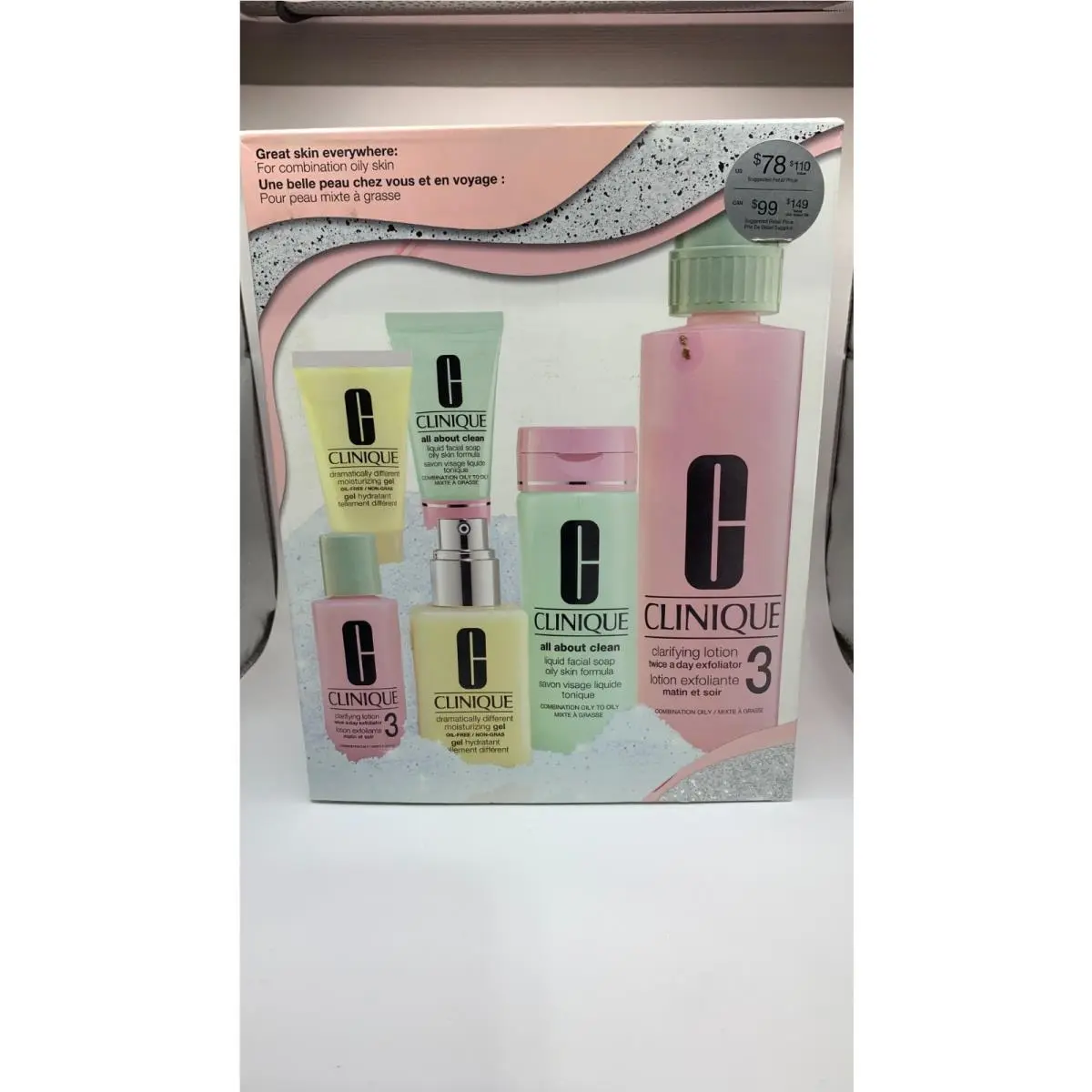 Clinique Great Skin Everywhere 3-step Set For Combination Oily Skin 6Pc