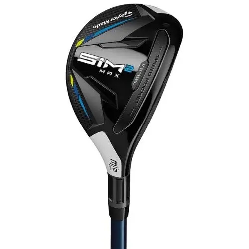 Taylormade Golf LH SIM2 Max Rescue Hybrid 22 4 Regular Flex Left Handed - White, Black