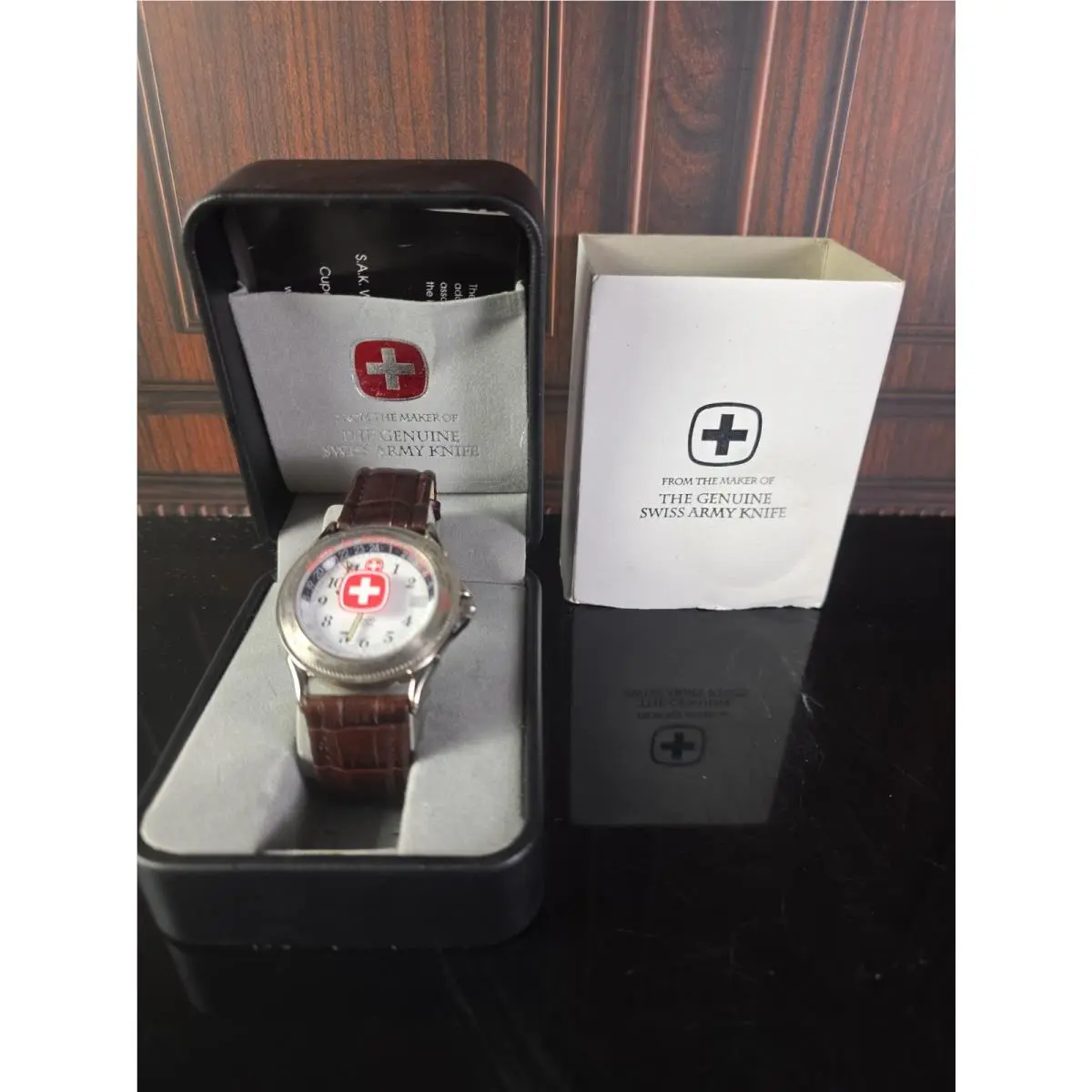 Sak Design Swiss Army World Time Gmt Watch White Dial Vintage by Wenger