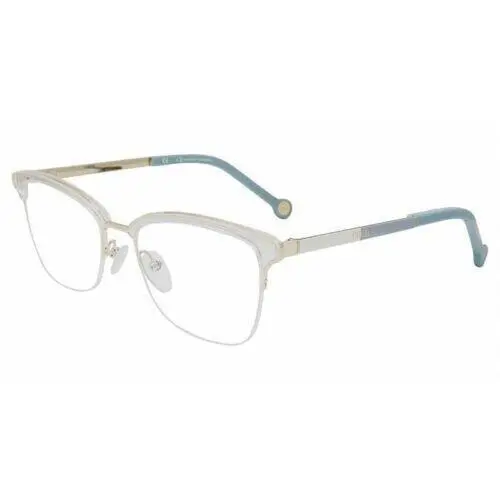 Carolina Herrera Vhe 138K 300Y Crystal Gold Eyeglasses 53/18/140 with Case
