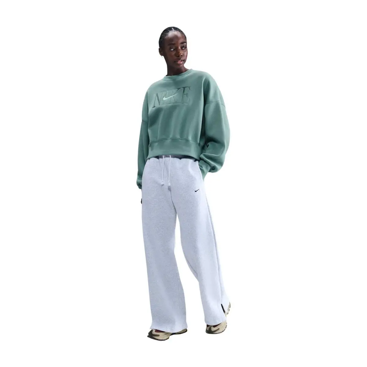 Womens Nike Phoenix Fleece Oversized Crewneck Sweatshirt IH7811-017-SIZE L