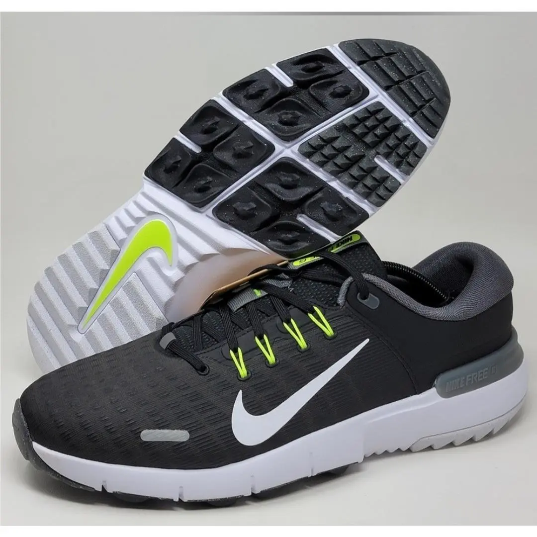 Nike Free Golf NN Golf Shoes Black Iron Grey Volt White FN0332-001 Size 8.5