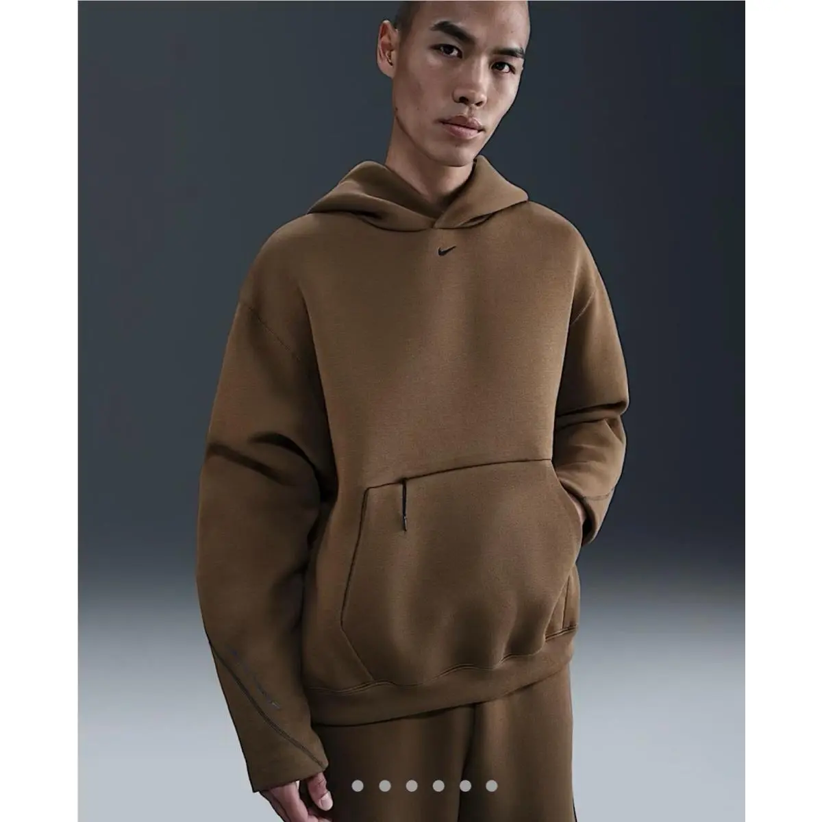 Nike Tech Fleece Reimagined Oversized Hoodie Mosswood Brown - Medium